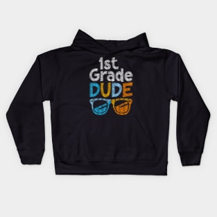 1St Grade Dude Back To School First Grade Student Kids Hoodie